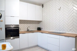 Apron And Countertop In The Kitchen Tiles Photo
