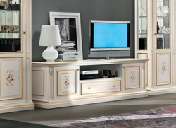 Nightstand in the living room in a classic style photo