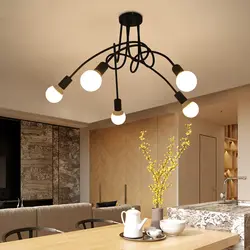 Mətbəx fotoşəkili üçün bir kölgə ilə çilçıraq