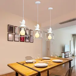 Chandelier with one shade for the kitchen photo