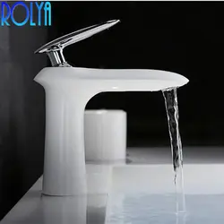 White bathroom sink faucet photo