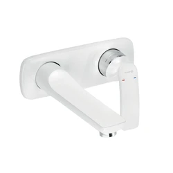White bathroom sink faucet photo
