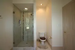 Partition in the bathroom with a cubicle photo