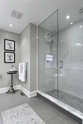 Partition in the bathroom with a cubicle photo