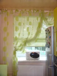 Шторы з арганзы на кухню фота сваімі