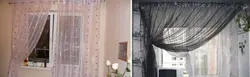 Organza curtains for the kitchen, photos of your own