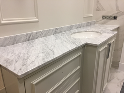 Glossy marble kitchen countertop photo