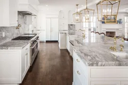 Countertop apron and floor in the kitchen photo