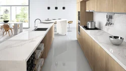 Пешдомани countertop ва фарш дар акс ошхона