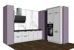 Кухни с пеналом и встроенным холодильником фото
