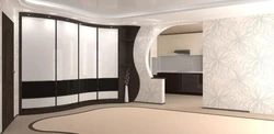 Corner wardrobe in the bedroom with TV photo