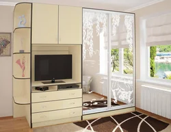 Corner Wardrobe In The Bedroom With TV Photo
