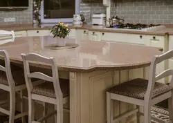 Dining table from countertop for kitchen photo