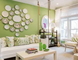 How to decorate a white wall in the living room photo