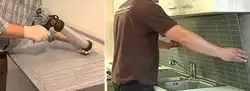 Mətbəx fotoşəkilində pvc panellər üçün yapışqan