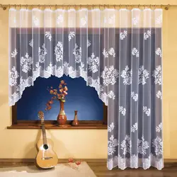 Inexpensive curtains and tulle for the kitchen photo