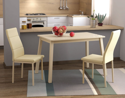 Beige table and chairs for the kitchen photo