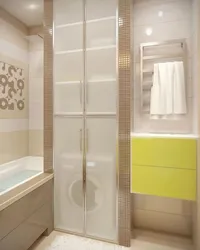 Tile cabinet in the bathroom photo