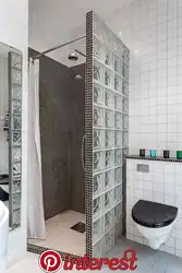 Блокҳои шишагӣ дар души ҳаммом аз блокҳои шишагӣ сурат