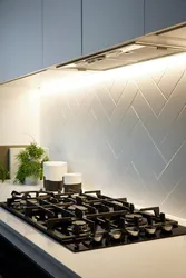 Large size tiles for kitchen backsplash photo