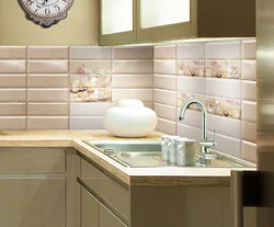 Large size tiles for kitchen backsplash photo