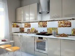 Mətbəx backsplash fotoşəkili üçün böyük ölçülü plitələr