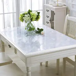 Flexible glass on kitchen table photo