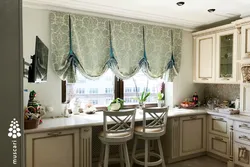 Kitchen window design made from flowers photo