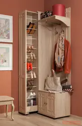 Wardrobe with shoe rack in a small hallway photo