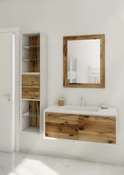 Bathroom cabinet made of wood photo