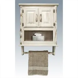 Bathroom cabinet made of wood photo