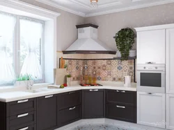 Photo of a kitchen with hob and hood