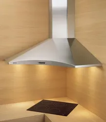 Photo of a kitchen with hob and hood