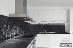 Kitchen Countertops Photo With Black Tiles