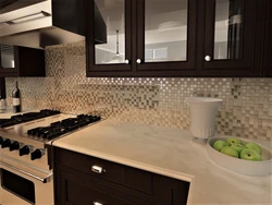 Kitchen Countertops Photo With Black Tiles