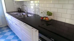 Столешницы Для Кухни Фото С Черной Плиткой
