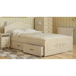1 double bed with drawers photo