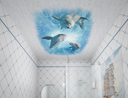 Delfinlər ilə vanna otağı foto panelləri