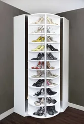 Corner Wardrobe And Shoe Rack In The Hallway Photo