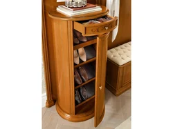 Corner wardrobe and shoe rack in the hallway photo