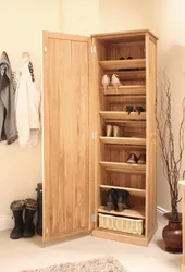 Corner wardrobe and shoe rack in the hallway photo