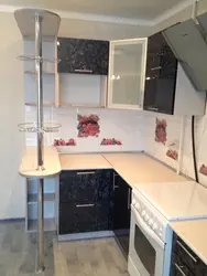 Kitchen 5 sq.m. with a bar counter photo