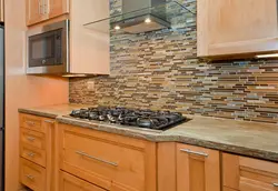 Wood kitchen apron color photo