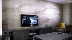 Living room in loft style with TV photo