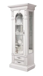 White Display Cabinets For Dishes In The Living Room Photo