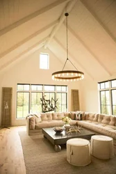 Second light in the living room of a one-story house photo
