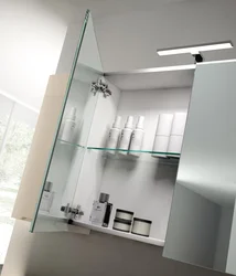 Photo Of Furniture With A Mirror For The Bathroom