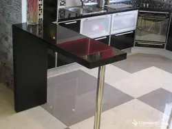 Photo of kitchen bar counters made of marble