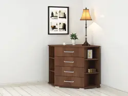 Corner chests of drawers in the bedroom for TV photo
