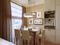 Wall Of The Dining Area In A Small Kitchen Photo